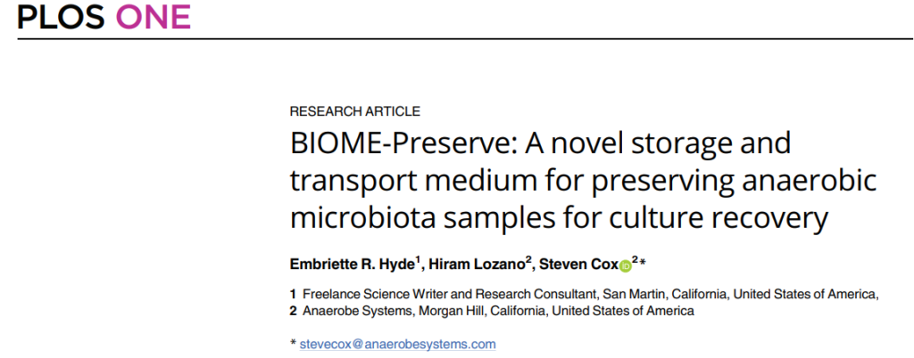 BIOME Preserve Publication